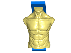 male torso shelf brackets nuclear tape mount bracket support 3d print model - Mito3D