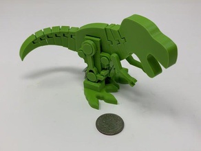 motorized articulated t rex ish pin walker 3d print model - Mito3D