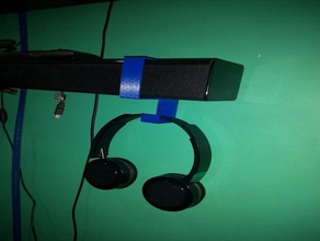 samsung soundbar headphones hook cable holder cap headphone 3d print model - Mito3D