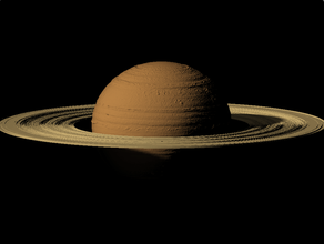 saturn skaliert eine 500 Millionen Euro astronomia Astronomie gas-Riesen matlab planet planeta planetas Planeten ring Saturn saturnus skalieren skalierte Modell scale-Modell solar-system Raum 3d print model - Mito3D
