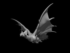de bronce del dragón volador latón 3d print model - Mito3D