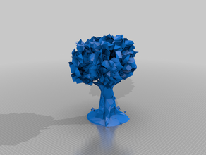 giving tree - low poly hueco 28mm baja poli árbol 3d print model - Mito3D