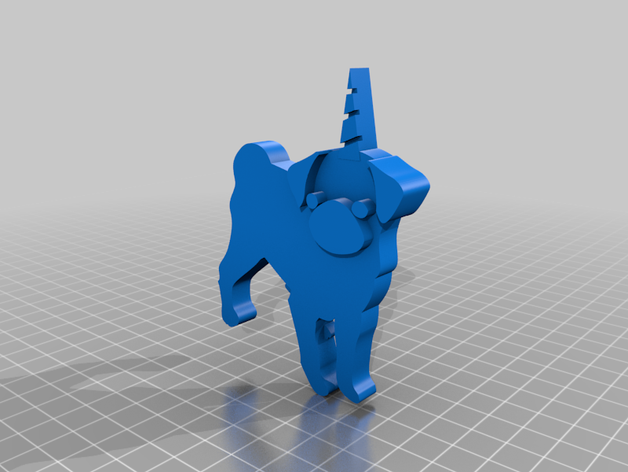 pug unicorn 3D print model - Mito3D