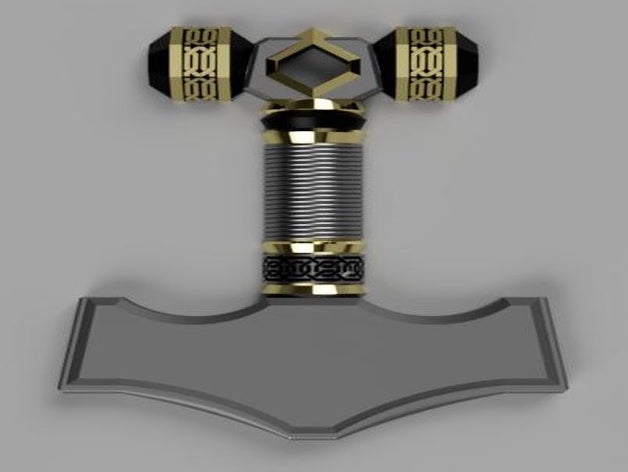 mjolnir pendentif thor marteau de viking 3D print model - Mito3D