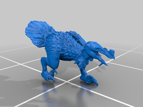 axe beak bird birds creature dnd miniature mini miniatures monster monsters terror 3d print model - Mito3D