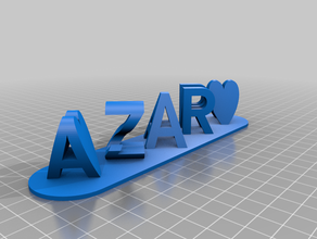 azar sana customized 3d print model - Mito3D