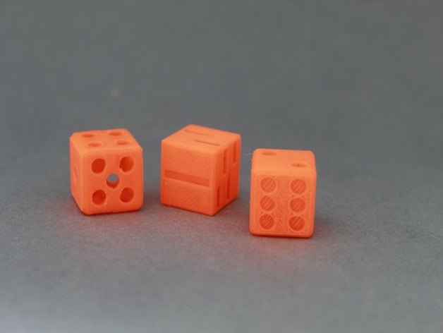 dice 3 different types die fun gaming tabletop 3D print model - Mito3D