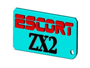 escort zx2 keyring 3d print model - Mito3D