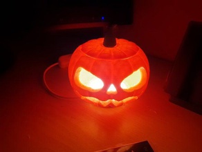 jack-o'-lantern usb luce di halloween haloween jack-o-lantern a led ornamento 3d print model - Mito3D