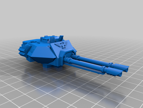 predator tank turret mehr Zwillings-laser-Kanonen space marines warhammer 40k 3d print model - Mito3D