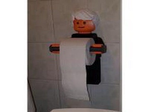 Haar lego-Mann WC-Papierhalter 3d print model - Mito3D
