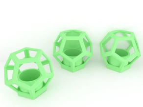 dodecahedron flower pot 3d geometry bedroom design geometrical mathematical art plant planter 3d print model - Mito3D