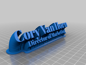cory van horn personalizado 3d print model - Mito3D
