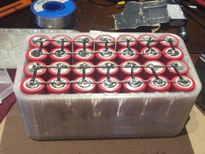 4s7p li-ion 18650 campo pack batteria titolare caso pacco fpv il litio agli ioni di 3d print model - Mito3D