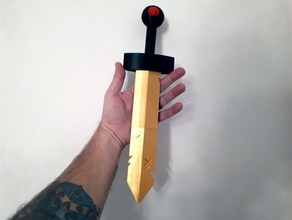pequena espada de ouro batalha tempo aventura 3d print model - Mito3D