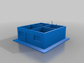 simple house design 3d print model - Mito3D