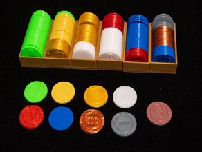 jetons de poker 1830 18xx 3d print model - Mito3D