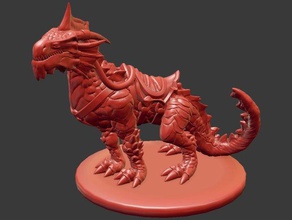 guard drake mount miniature 3dprintable dragon dungeons dragons fantasy tabletop 3d print model - Mito3D