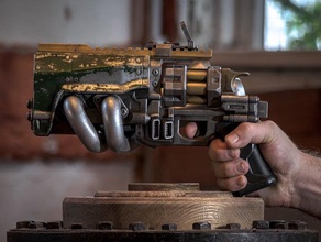 borderlands duke props assembly 3 gun prop revolver 3d print model - Mito3D