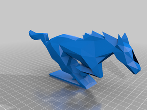 baja poli 3d modelo de caballo a los animales 3d print model - Mito3D