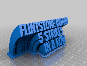 flintstone prêmio office personalizado 3d print model - Mito3D