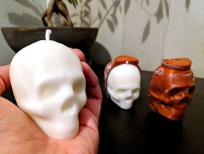 skull candle mold decor 2019 2020 bone casting halloween human light 3d print model - Mito3D