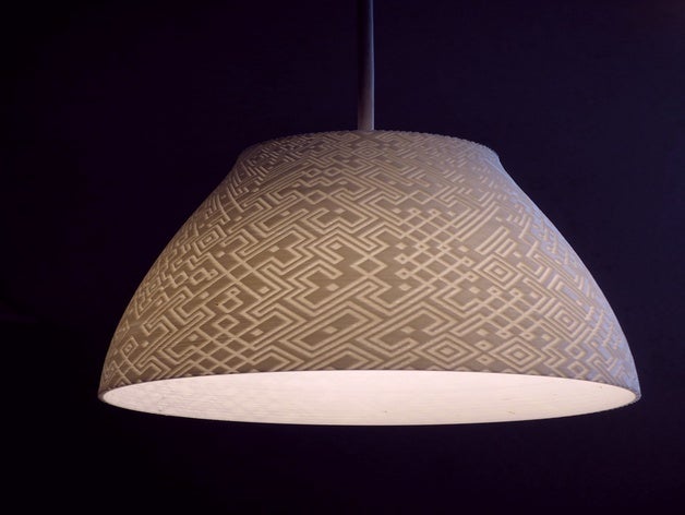Lampenschirm halb zufällig geometrischen mustern Haushalt Kunst geometrie 3D print model - Mito3D