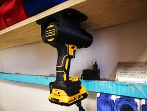 dewalt makita drill gun shelf hanger holder tool holders & boxes 6270d dcd791 screw 3d print model - Mito3D