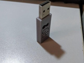 usb flashdrive enclosure computer case stick 3d print model - Mito3D