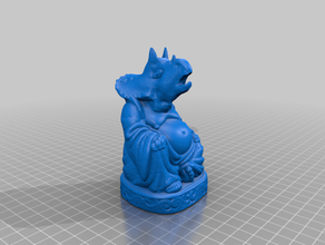 baby triceratops buddha dino collection sculptures dinosaur remix 3d print model - Mito3D