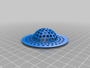 my customized geodesic kitchen sink drain strainer miky & dining 3d print model - Mito3D