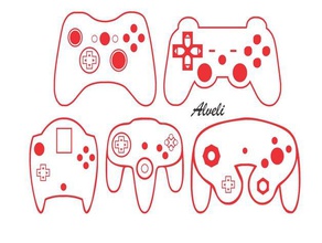 remastered cdr-Dateien Spiele gamecontroller lasercut vector videogame 3d print model - Mito3D