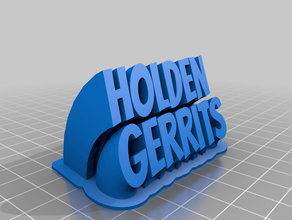 holden plate office customized 3d print model - Mito3D
