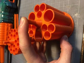 cyclone-shotgun alterations toy & game accessories nerf cycloneshock cylinder mega pistol shotgun 3d print model - Mito3D
