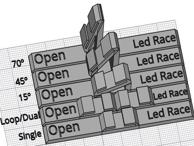 minimalist suports open led race 3D print model - Mito3D