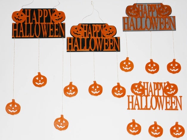 pumpkin happy halloween decoration halloween halloween decoration halloween pumpkin happy halloween pendant pumpkin 3D print model - Mito3D