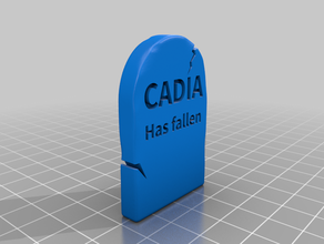 cadia düşmüş - mezar taşı vardır özelleştirilmiş 3d print model - Mito3D