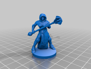 orzhov female cleric dnd miniature full plate mace syndicate paladin priest ravnica 3d print model - Mito3D