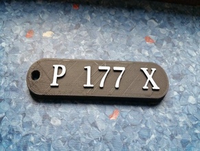 p 177 x trousseau de clés un porte-clés p177x piaggio portachiavi vespa px mobylette vintage 3d print model - Mito3D