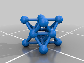 fcc crystal cell crystallography structure lattice 3d print model - Mito3D