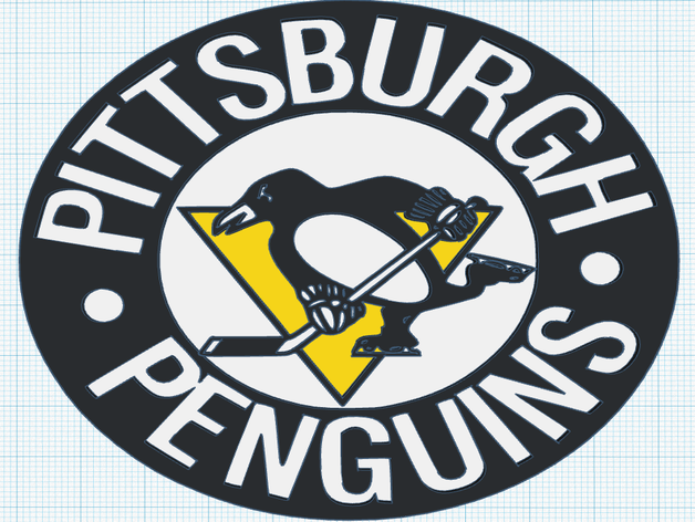 pittsburgh penguins coaster 3D print model - Mito3D