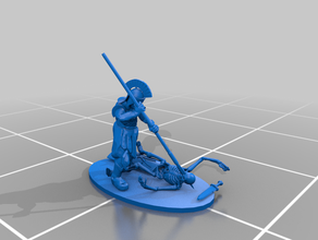 roman spearman killing skeleton 3d print model - Mito3D