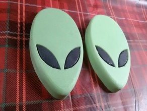 alien-Gesicht Gießform Seife, Kerzen, Essen etc alien alien-Form cookie cutter gruselig extra-terrestrische Form Eis Schimmel beängstigend sci-fi Seifenform ufo ufo-Form 3d print model - Mito3D