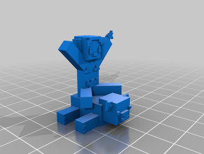 pigrider de minecraft figuras cerdo paseo 3d print model - Mito3D