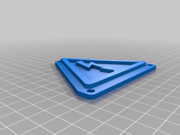 elektrikli çit uyarı işareti 3D print model - Mito3D