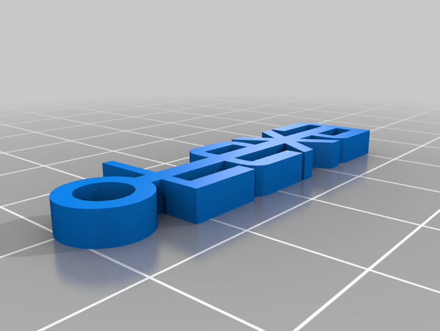 keychain lexa minimal customized 3D print model - Mito3D