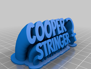 cooper's nameplate customized 3d print model - Mito3D