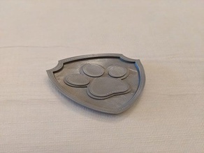 paw patrol badge - magnetic 3d print model - Mito3D