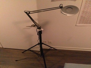 ikea terital lamp mount tripod 3d print model - Mito3D