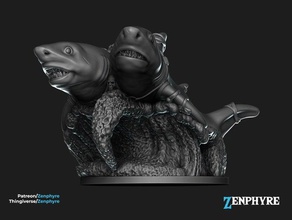 maw sekolah 28mmscale dnd dungeons dragons köpekbalığı 3d print model - Mito3D